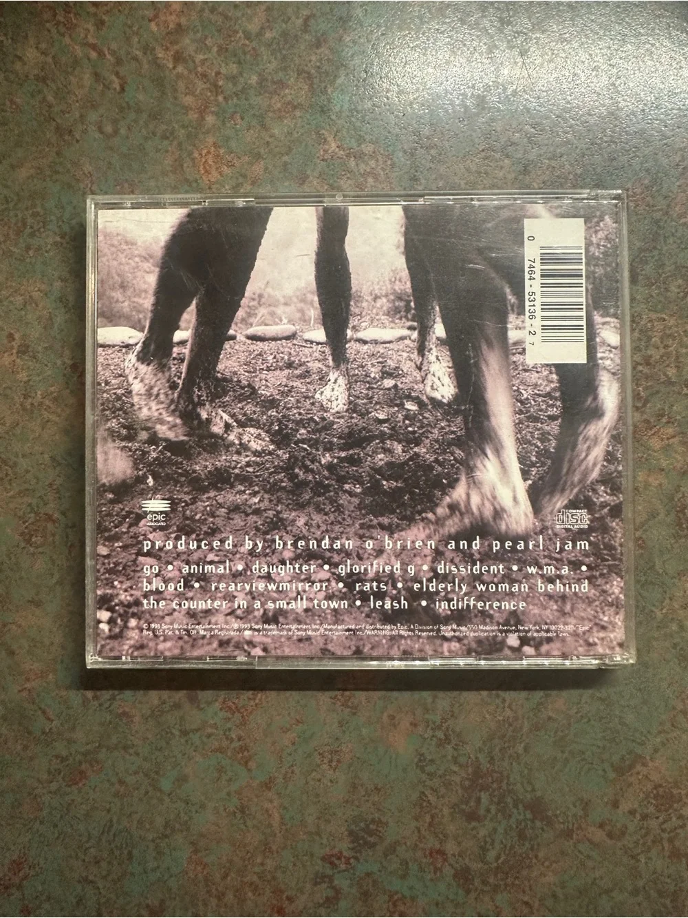 Pearl Jam Self-Titled 1993 Album Sony Music CD